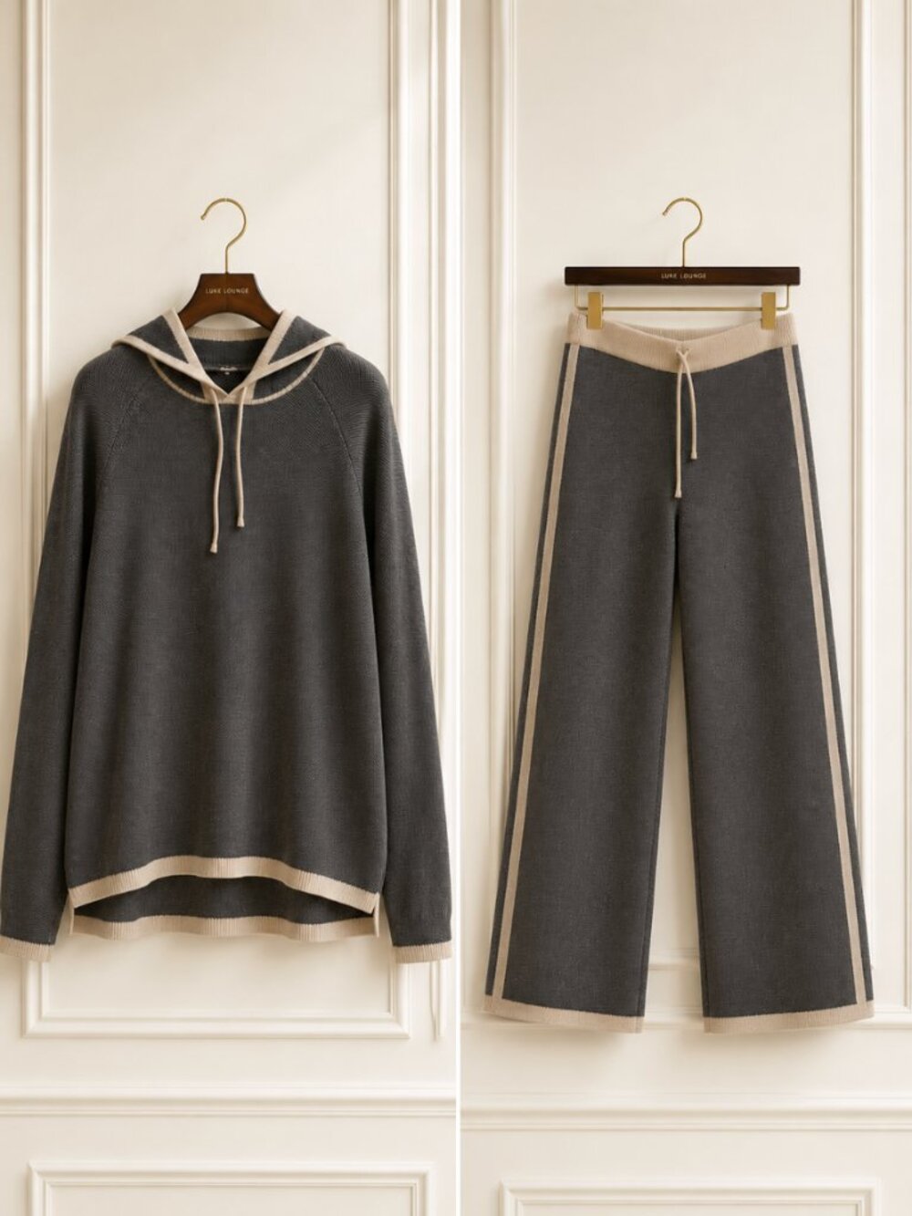 Med 2pc Lounge Knit Set by Maison Garrison - Picture 2 of 4